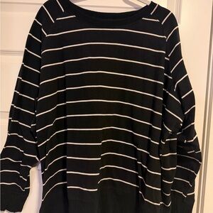 Maurices Black and White Striped Sweater